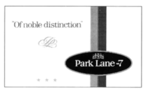 "Of noble distinction" Park Lane N° 7 Logo (IGE, 28.06.2000)