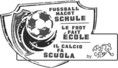 FUSSBALL MACHT SCHULE LE FOOT FAIT ÉCOLE IL CALCIO FA SCUOLA Logo (IGE, 14.12.2007)