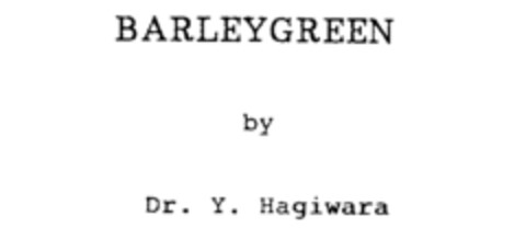 BARLEYGREEN by Dr. Y. Hagiwara Logo (IGE, 23.03.1992)