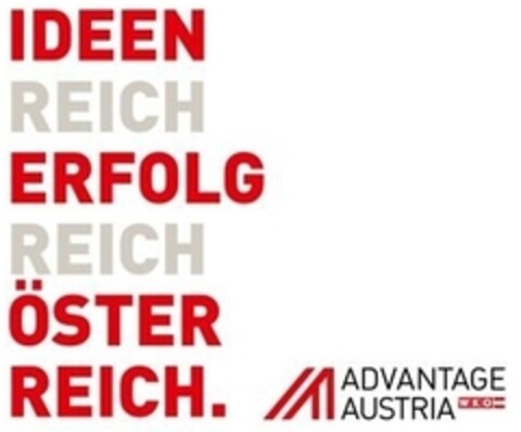 IDEEN REICH ERFOLG REICH ÖSTER REICH. ADVANTAGE AUSTRIA WKÖ Logo (IGE, 10.11.2011)