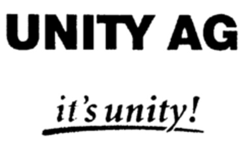 UNITY AG it's unity! Logo (IGE, 02/27/2004)
