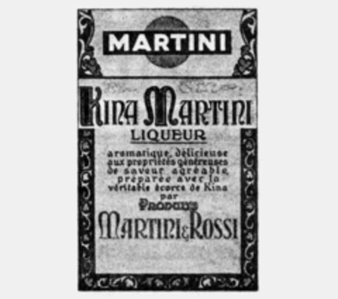 MARTINI KINA MARTINI LIQUEUR Logo (IGE, 07/27/1989)