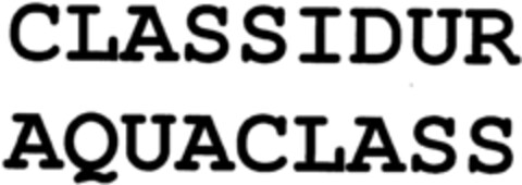 CLASSIDUR AQUACLASS Logo (IGE, 04/14/1999)
