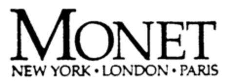 MONET NEW YORK LONDON PARIS Logo (IGE, 08/14/1989)