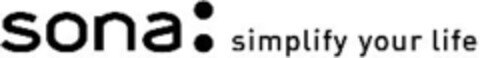 sona : simplify your life Logo (IGE, 23.07.2009)