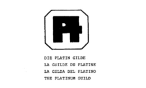 Pt DIE PLATIN GILDE LA GUILDE DU PLATINE LA GILDA DEL PLATINO THE PLATINUM GUILD Logo (IGE, 01/19/1981)
