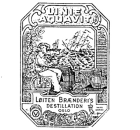 LINIE AQUAVIT LOITEN BRAENDERI'S DESTILLATION OSLO Logo (IGE, 25.08.1989)