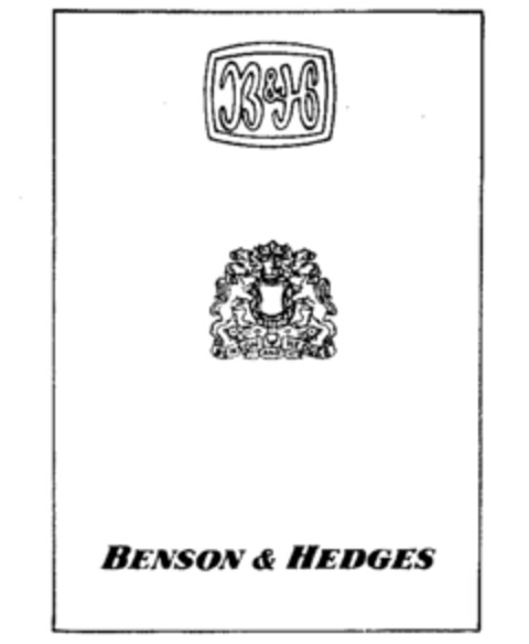 B&H BENSON & HEDGES Logo (IGE, 19.09.1991)