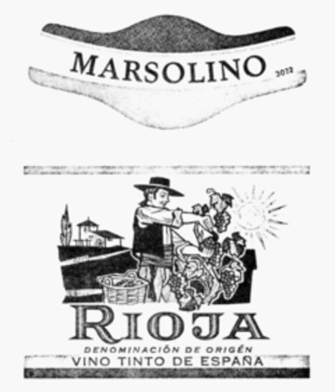 MARSOLINO RIOJA DENOMINACIÓN DE ORIGÉN VINO TINTO DE ESPANA Logo (IGE, 11.02.1986)