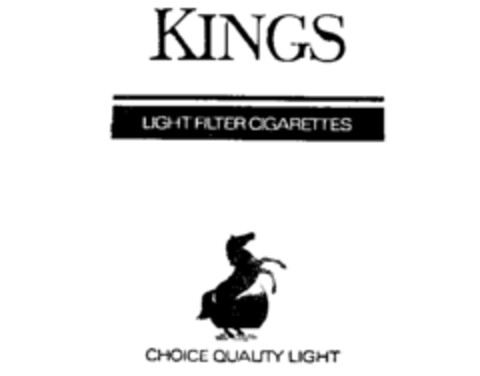 KINGS LIGHT FILTER CIGARETTES CHOICE QUALITY LIGHT Logo (IGE, 12/30/1988)