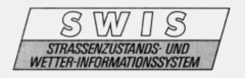 SWIS STRASSENZUSTANDS- UND WETTER-INFORMATIONSSYSTEM Logo (IGE, 26.03.1991)