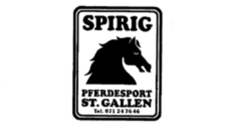 SPIRIG PFERDESPORT ST. GALLEN Logo (IGE, 12/07/1986)