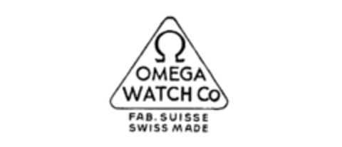OMEGA WATCH Co FAB. SUISSE SWISS MADE Logo (IGE, 22.04.1986)
