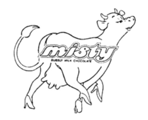 misty BUBBLY MILK CHOCOLATE Logo (IGE, 06/25/1987)