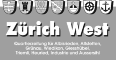 Zürich West Quartierzeitung für Albisrieden, Altstetten, Grünau, Wiedikon, Giesshübel, Triemli, Heuried, Industrie und Aussersihl Logo (IGE, 09/08/2008)