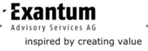 Exantum Advisory Services AG inspired by creating value Logo (IGE, 24.10.2012)