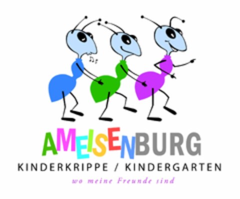 AMEISENBURG KINDERKRIPPE / KINDERGARTEN wo meine Freunde sind Logo (IGE, 11.01.2014)