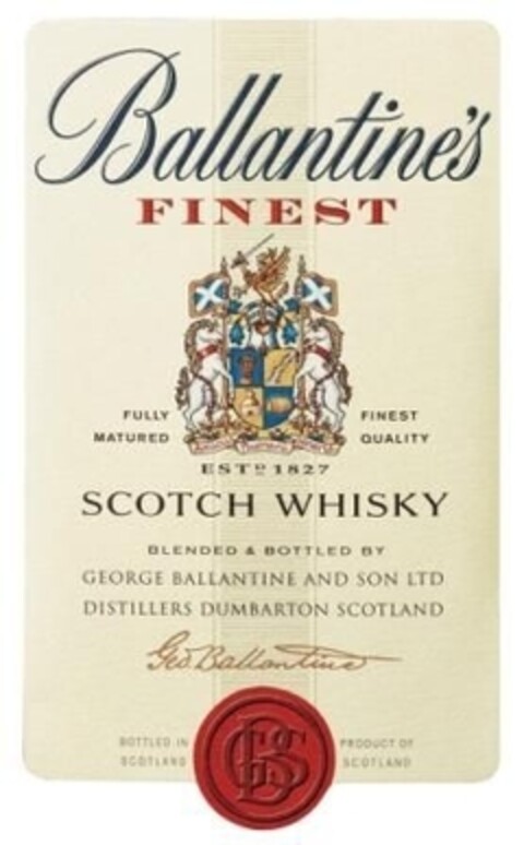 Ballantine's FINEST SCOTCH WHISKY GBS Logo (IGE, 26.11.2010)