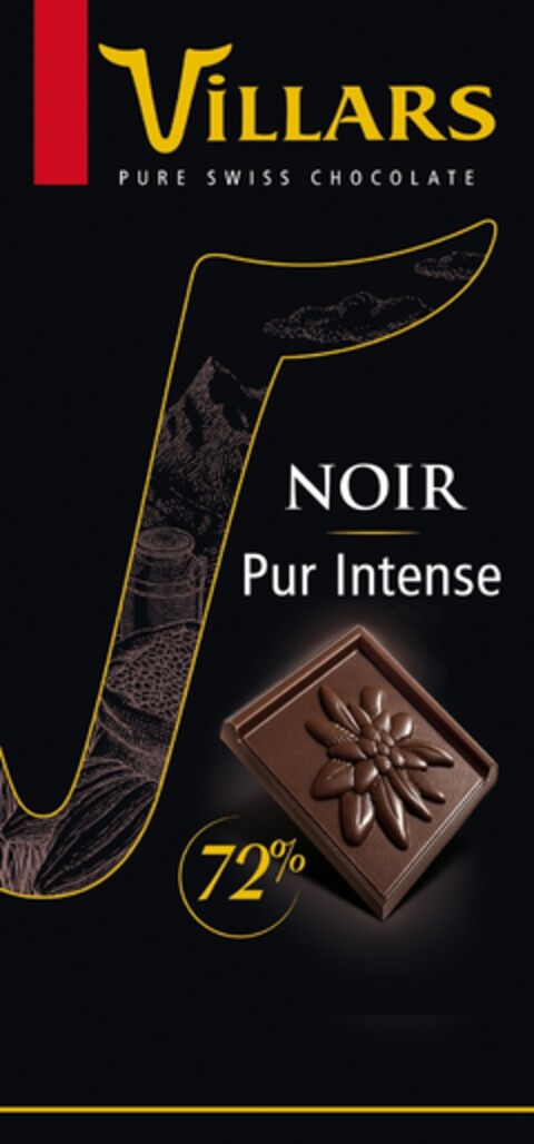 ViLLARS PURE SWISS CHOCOLATE NOIR Pur Intense 72% Logo (IGE, 28.05.2015)