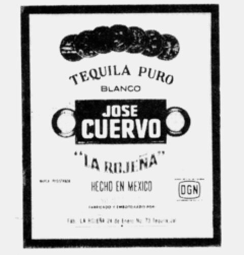 JOSE CUERVO (LA ROJENA) Logo (IGE, 23.09.1992)