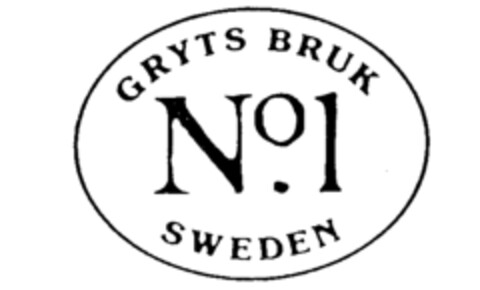 GRYTS BRUK No.1 SWEDEN Logo (IGE, 28.11.1990)