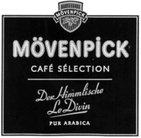 MÖVENPICK CAFÉ SÉLECTION Der Himmlische Le Divin PUR ARABICA ((Fig.)) Logo (IGE, 19.12.2000)