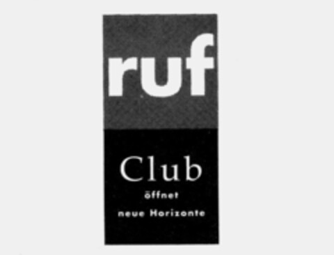 ruf Club öffnet neue Horizonte Logo (IGE, 03/31/1995)