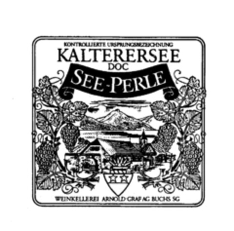 KONTROLLIERTE URSPRUNGSBEZEICHNUNG KALTERERSEE DOC SEE-PERLE Logo (IGE, 09.03.1979)