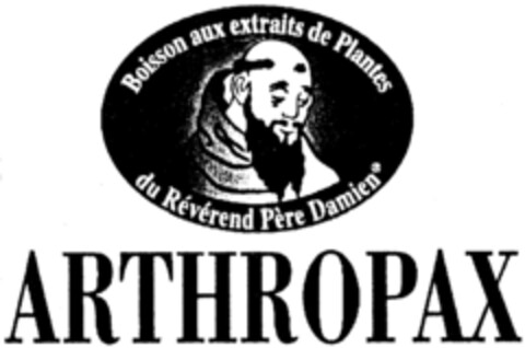 ARTHROPAX Boisson aux extraits végétaux du Révérend Père Damien Logo (IGE, 06.11.1998)