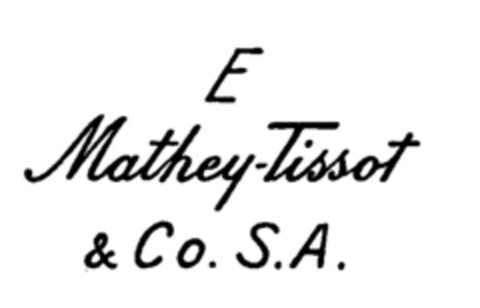 E Mathey-Tissot & Co. S.A. Logo (IGE, 30.04.1981)