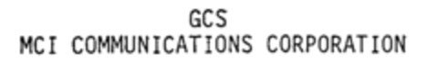 GCS MCI COMMUNICATIONS CORPORATION Logo (IGE, 25.04.1991)