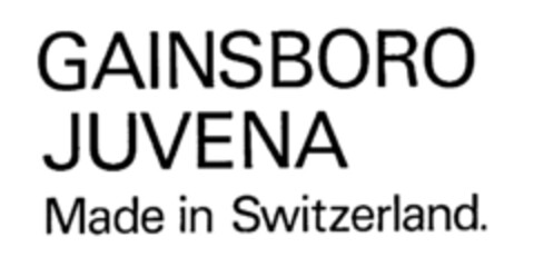 GAINSBORO JUVENA Made in Switzerland. Logo (IGE, 24.12.1981)