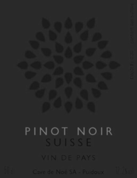 PINOT NOIR SUISSE VIN DE PAYS Logo (IGE, 03.01.2008)