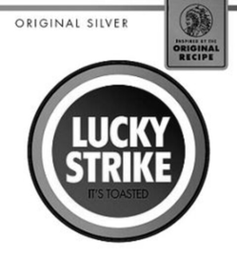 LUCKY STRIKE IT'S TOASTED ORIGINAL SILVER INSPIRED BY THE ORIGINAL RECIPE Logo (IGE, 08.09.2006)