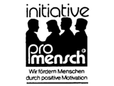 initiative pro mensch Wir fördern Menschen durch positive Motivation Logo (IGE, 26.03.1992)