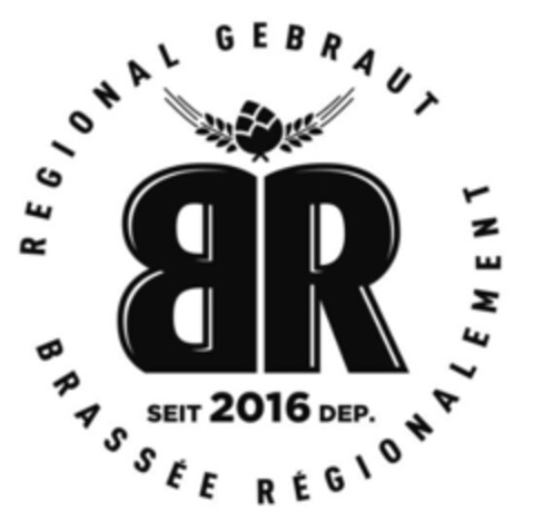 BR SEIT 2016 DEP. REGIONAL GEBRAUT BRASSÉE RÉGIONALEMENT Logo (IGE, 04/05/2017)