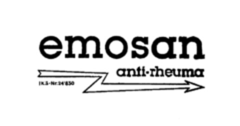 emosan anti-rheuma Logo (IGE, 19.12.1978)