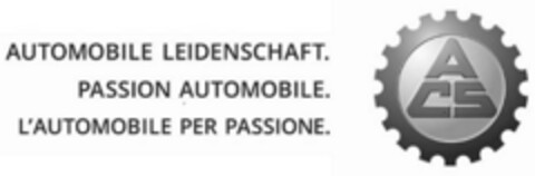 ACS AUTOMOBILE LEIDENSCHAFT. PASSION AUTOMOBILE. L'AUTOMOBILE PER ASSIONE. Logo (IGE, 16.07.2021)