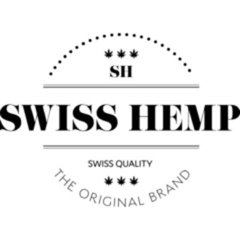 SH SWISS HEMP SWISS QUALITY THE ORIGINAL BRAND Logo (IGE, 18.02.2019)