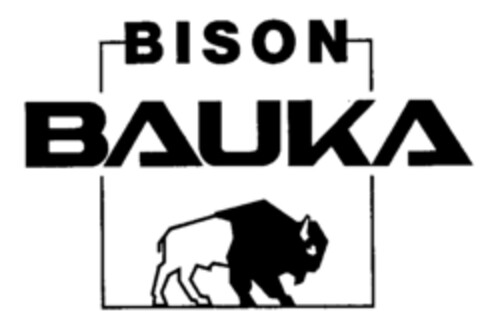 BISON BAUKA Logo (IGE, 13.08.1990)