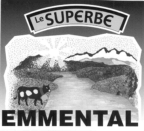 Le SUPERBE EMMENTAL ((Schriftzug; Berglandschaft)) Logo (IGE, 07/24/2000)