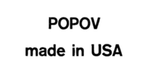 POPOV made in USA Logo (IGE, 11.02.1977)