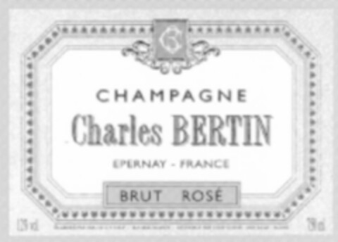 CB CHAMPAGNE Charles BERTIN EPERNAY - FRANCE BRUT ROSÉ Logo (IGE, 30.05.2002)