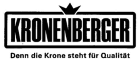 KRONENBERGER Denn die Krone steht für Qualität Logo (IGE, 13.09.1988)