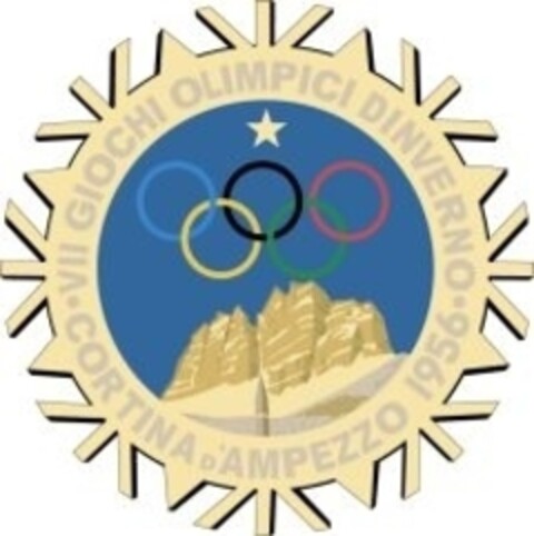 CORTINA D'AMPEZZO 1956 VII GIOCHI OLIMPICI DINVERNO Logo (IGE, 31.07.2012)