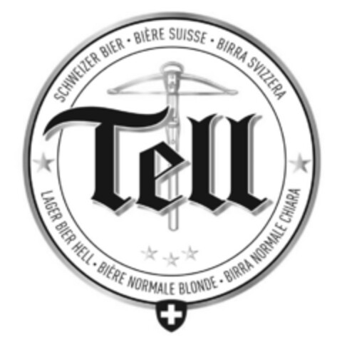 Tell SCHWEIZER BIER BIÈRE SUISSE BIRRA SVIZZERA LAGER BIER HELL BIÈRE BLONDE BIRRA NORMALE CHIARA Logo (IGE, 10/17/2016)