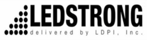 LEDSTRONG DELIVERED BY LDPI, INC. Logo (USPTO, 29.05.2014)