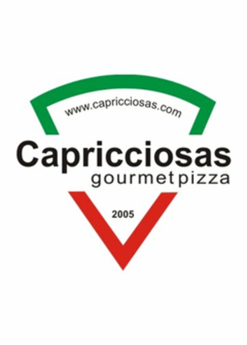 CAPRICCIOSAS GOURMET PIZZA WWW.CAPRICCIOSAS.COM 2005 Logo (USPTO, 13.08.2010)