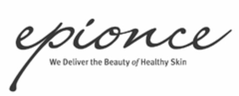 EPIONCE WE DELIVER THE BEAUTY OF HEALTHY SKIN Logo (USPTO, 03/13/2012)