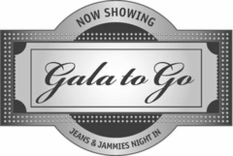 NOW SHOWING GALA TO GO JEANS & JAMMIES NIGHT IN Logo (USPTO, 13.04.2012)